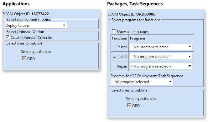 SCCM Object ID Area